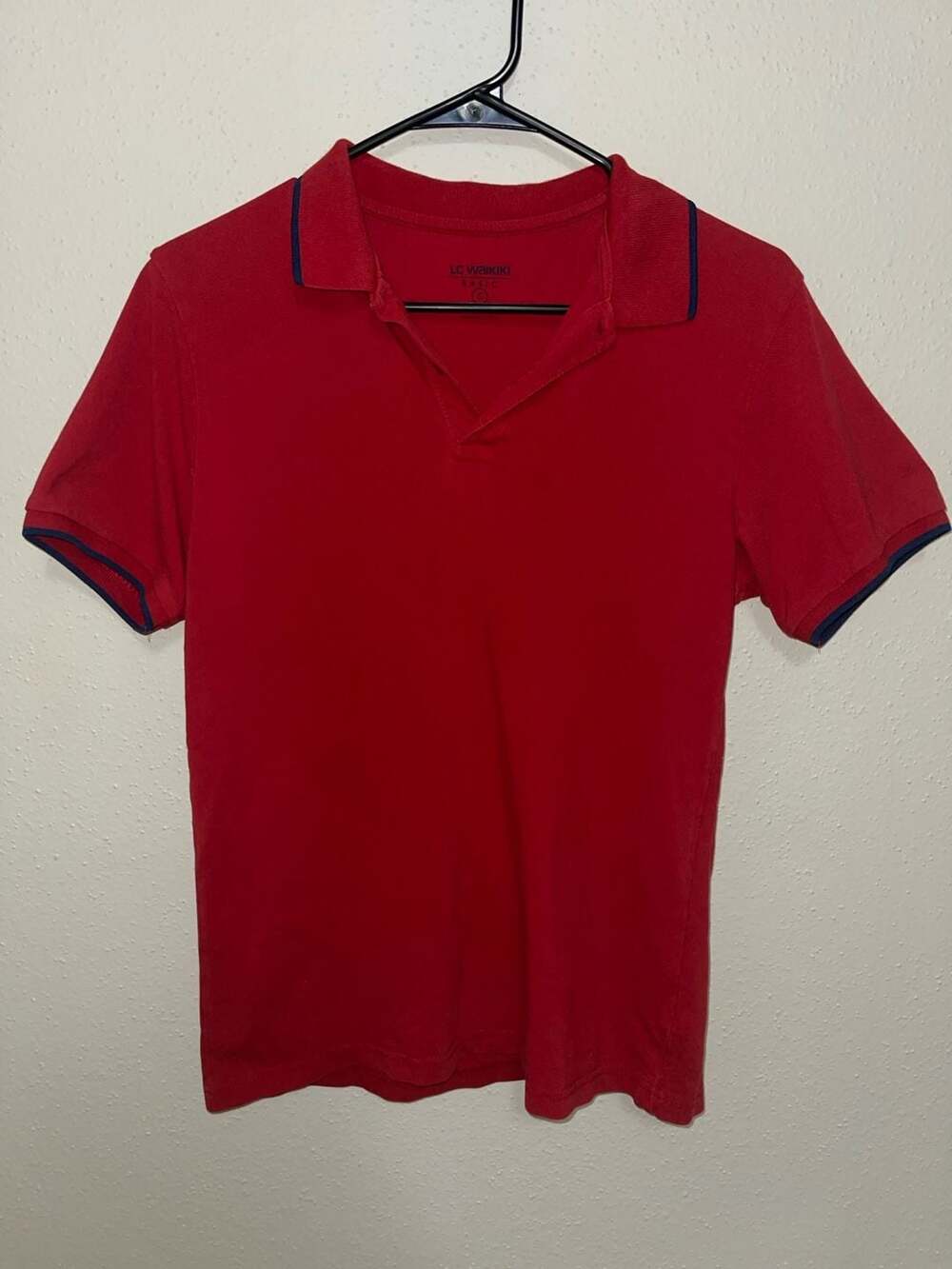 LC Waikiki Basic Polo Neck Short Sleeve Pique Men's T-Shirt - Red